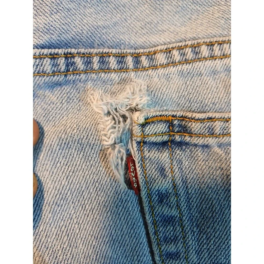 Vintage 90s Levi’s 505 Jeans Mens 40x30 Regular Fit Blue Faded USA Distressed